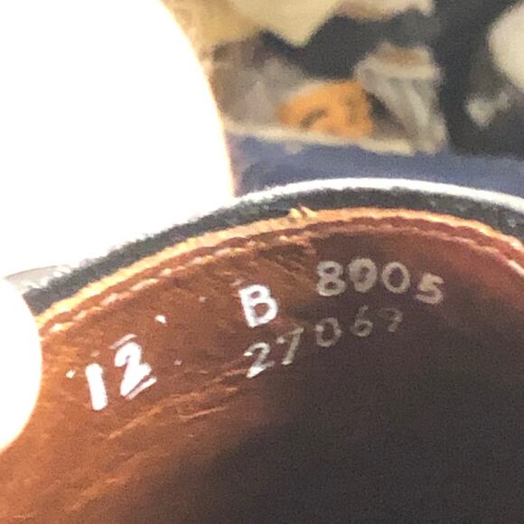 VERY GOOD Allen Edmonds Kenilworth Black Calfskin Bluchers Men's Size 12 B - Picture 10 of 16